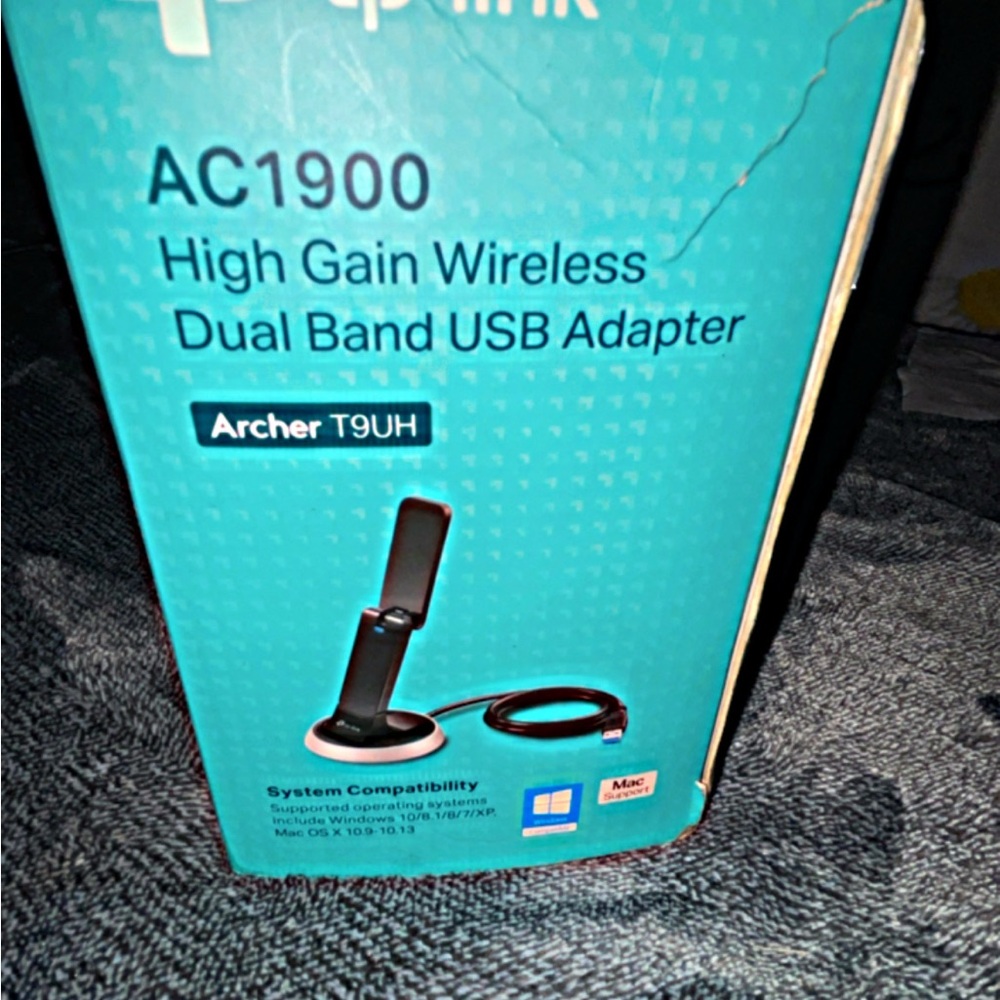 TP-Link Blue and Black USB Wi-Fi Adapter High Gain Dual Band